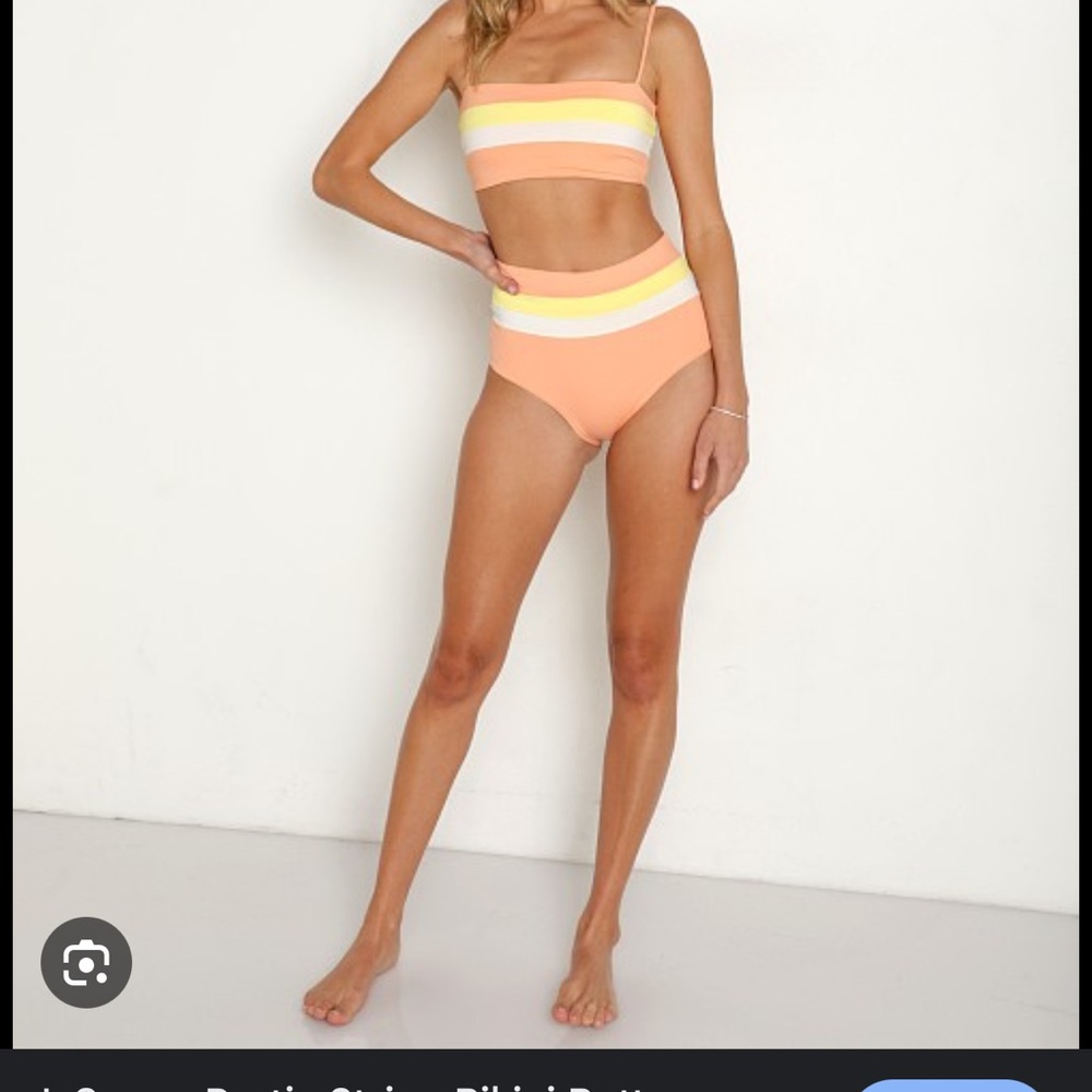 L*Space Peach and Yellow Bikini Set